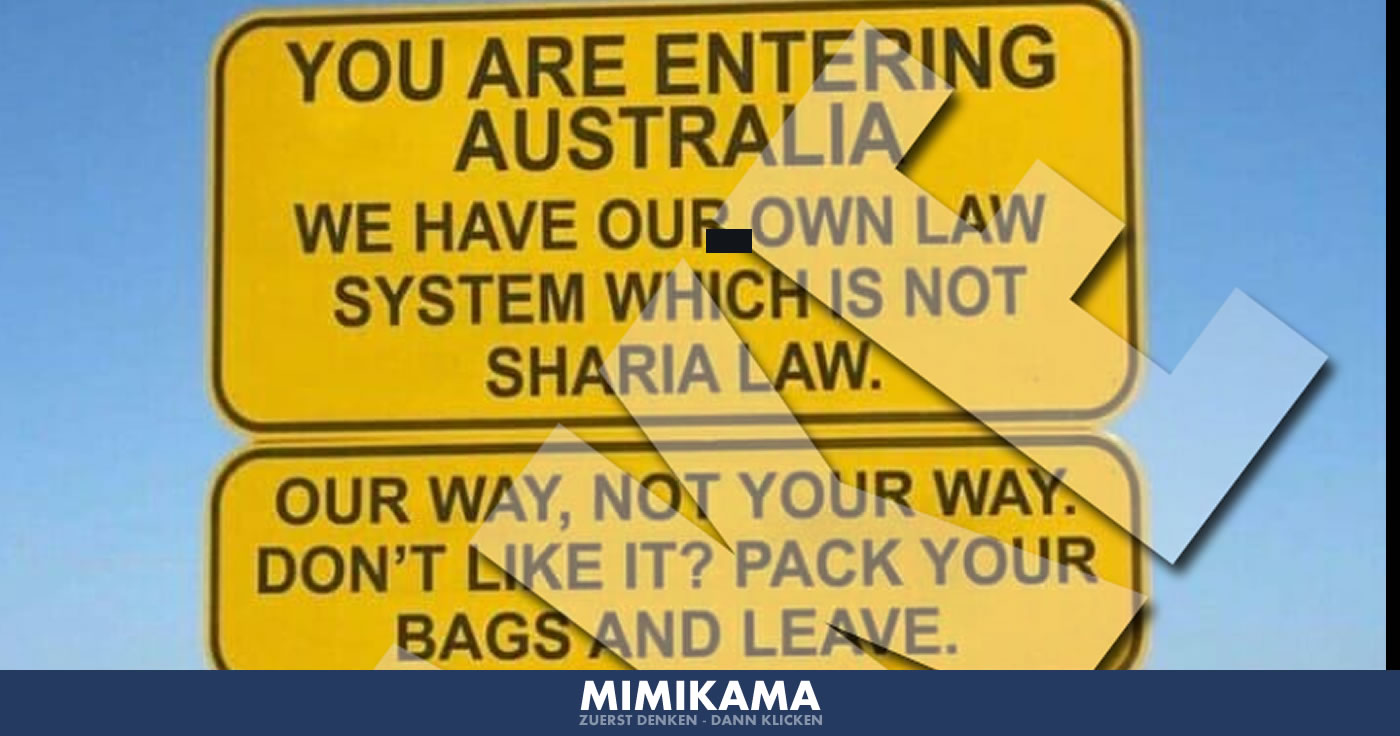 „Pack deine Sachen und geh!” So prangt es von einer Straßenbeschilderung, die nach eigener Aussage in Australien stehen soll.