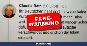 Claudia Roth und die Jubelbremse: Zitat echt, Twitteraccount ein Fake