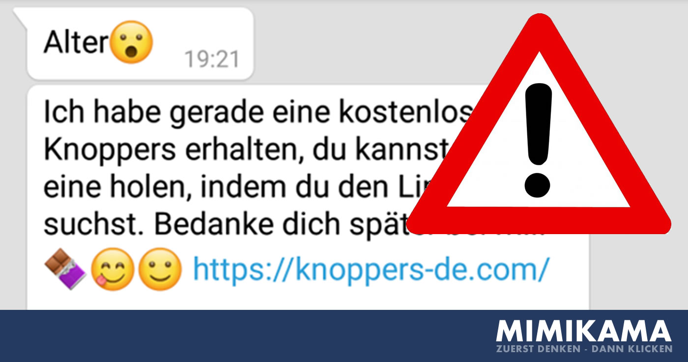 WhatsApp-Falle: Knoppers-Box für alle?