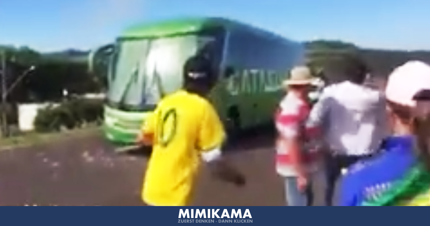 Brasilianischer Mannschaftsbus: Neymar & Co angegriffen?
