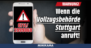 Vorsicht bei Rufnummer 07112999060 „Vollzugsbehörde Stuttgart“