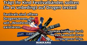 Festivalbänder – Warnt die CDU hier vor Drogenkonsum auf Festivals?