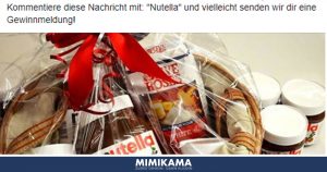 Undurchsichtiges „Nutella“ Gewinnspiel auf Facebook
