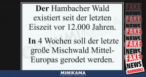 Falsche Behauptungen über den Hambacher Wald