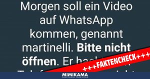 Faktencheck: „Morgen soll auf Whatsapp ein Video kommen….“