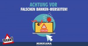 Achtung vor falschen Banken-Webseiten