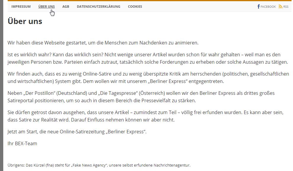 Screenshot by mimikama.org / Quelle: Berliner Express