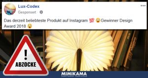 Ignoriert die Facebook-Werbung für „Lux-Codex“