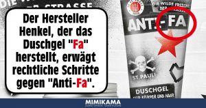 Duschgel „Anti-Fa“: Henkel erwägt rechtliche Schritte