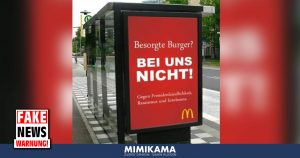 Fake-Plakat von McDonalds: „Besorgte Burger – Bei uns nicht“