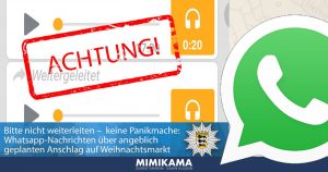 Falsche Sprachnachricht auf WhatsApp über geplante Anschläge