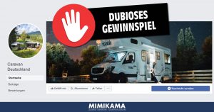 Fake-Gewinnspiel: Und noch immer versucht es Caravan Deutschland mit Fake-Preise!