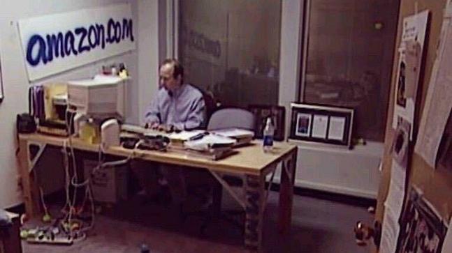 Bezos in seinem Büro, 1999