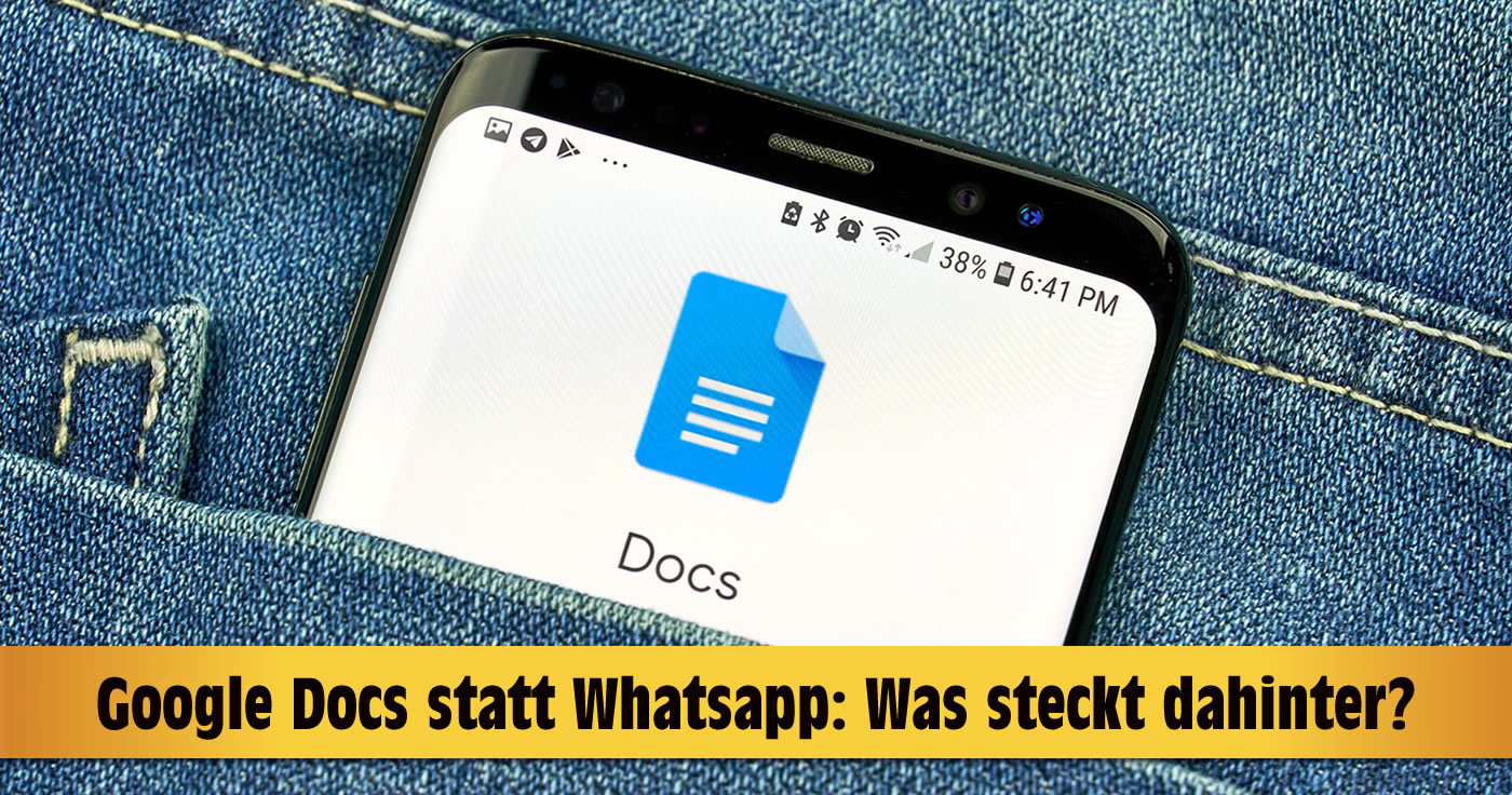 Was tun bei WhatsApp-Verbot? Genau! Google-Docs! / Artikelbild: dennizn - Shutterstock.com