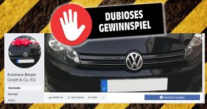 Fake-Gewinnspiel: VW GOLF inkl. Sonderaustattung im Gesamtwert von 57.500€?