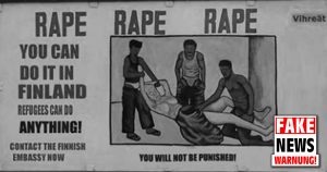 Dieses Plakat wurde manipuliert! („Rape, Rape, Rape …“)