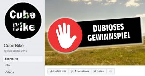 Fake-Gewinnspiel: CUBE BIKES warnt vor gefälschten Facebook-Gewinnspiel