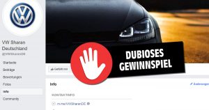 Fake-Gewinnspiel: 10 VW Sharan zu gewinnen!?