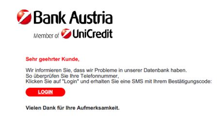 Der Inhalt der PDF-Datei in der gefälschten Bank Austria-Nachricht / Bildquelle: Watchlist Internet