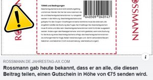 Competition bait “Rossmann voucher” leads to data collectors!
