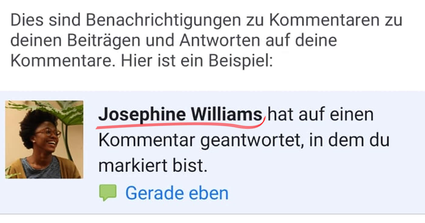 Josephine Williams verunsichert Nutzer auf Facebook!