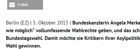 Merkel möchte allen Flüchtlingen Wahlrecht geben? – mimikama.org Screenshot: Eine-Zeitung