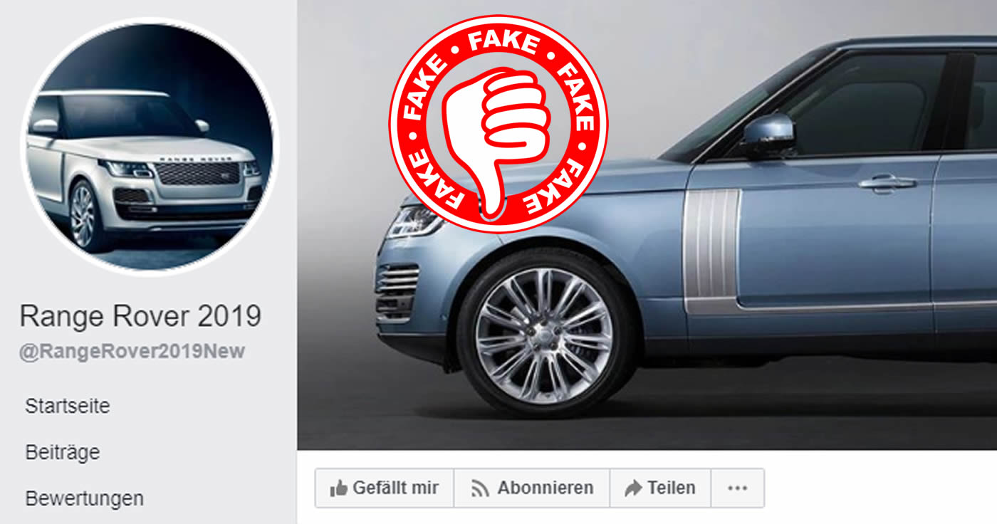 Facebook-Faktencheck zu: Range Rover 2019