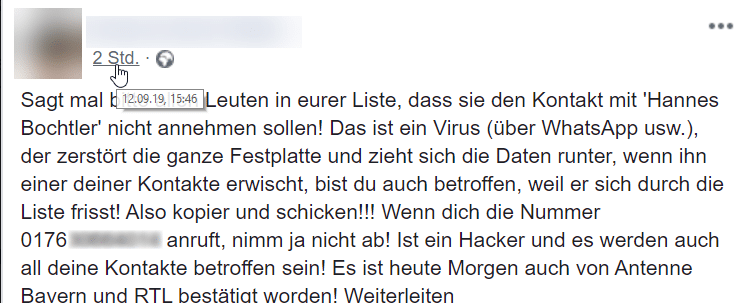 Hannes Bochtler ist kein Virus!