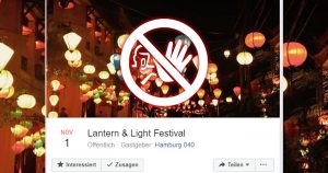 Vorsicht bei dem „Lantern & Light Festival 2019“ auf Facebook!