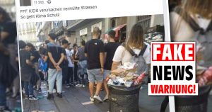 FFF-Bild mit Müll: Nicht Innsbruck, nicht FFF, sondern Neapel.