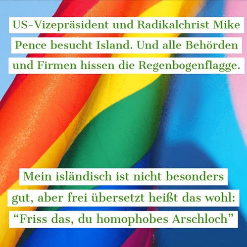 Faktencheck: Regenbogenflaggen zum Besuch von Mike Pence
