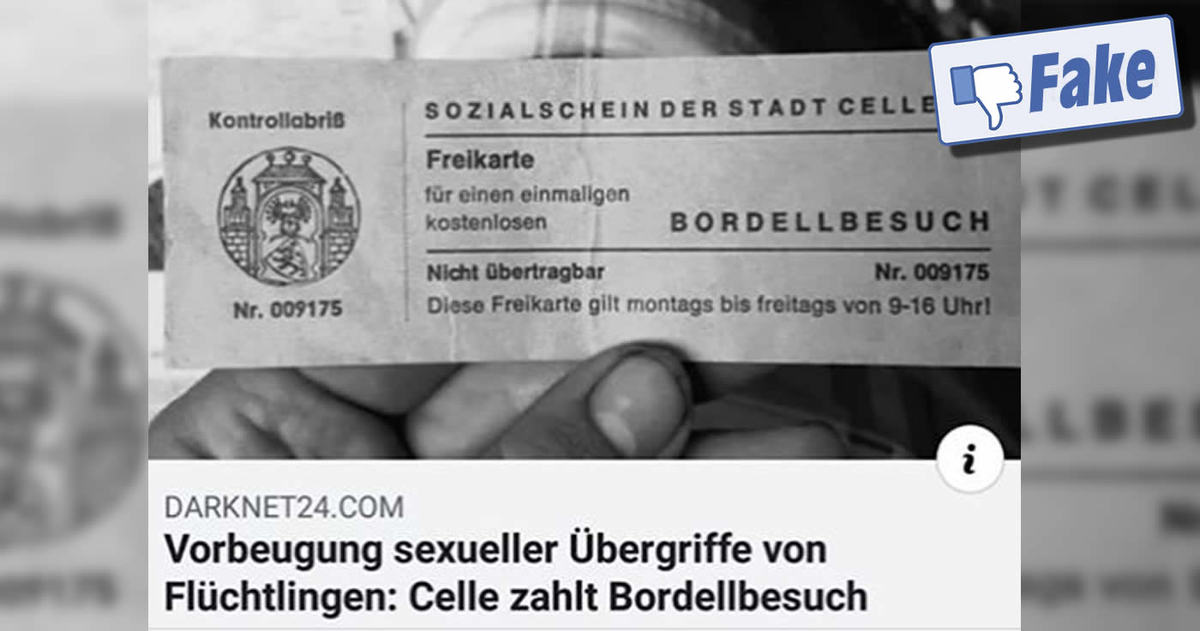 Fake: Celle zahlt Freikarten fürs Bordell