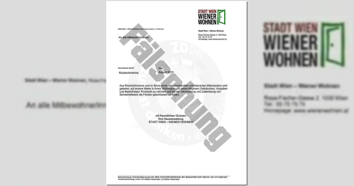 Faktencheck: Brief der Stadt Wien - Wiener Wohnen
