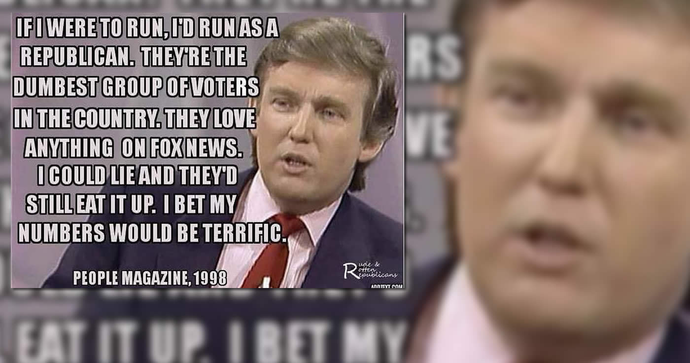 Faktencheck: Donald Trump "If I were to run, I’d run as a Republican."