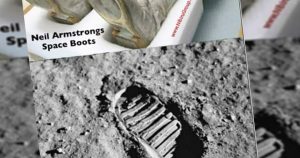Der Schuhabdruck von Neil Armstrong auf dem Mond