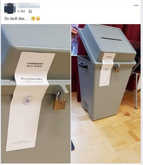Screenshot:Facebook / Wahlurne Thüringen