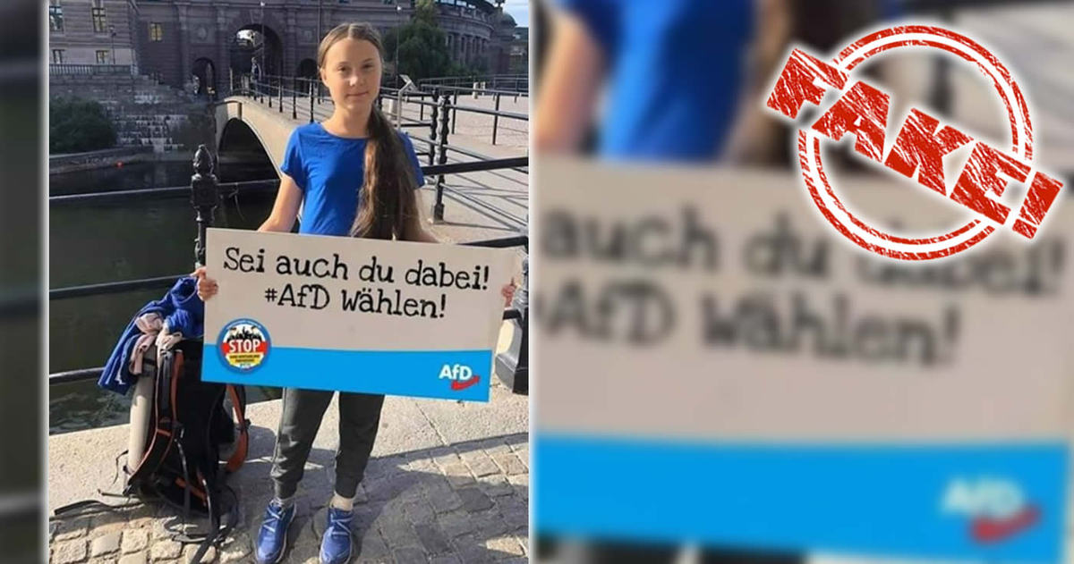 Keine AfD Werbung von Greta Thunberg