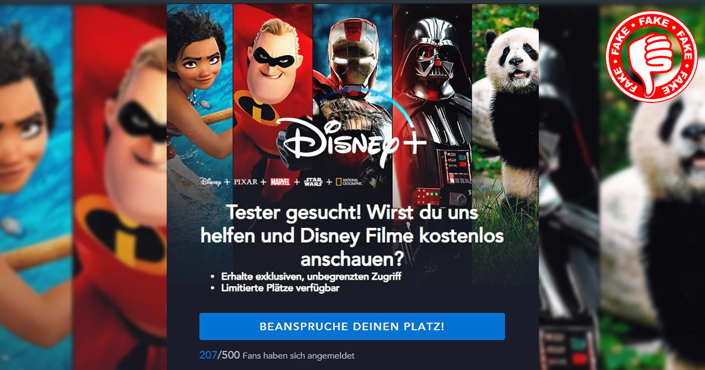 Facebook-Seite DisneyPlus.ch führt in die Irre