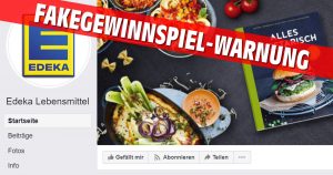Fake Edeka Facebook page attracts people with competitions