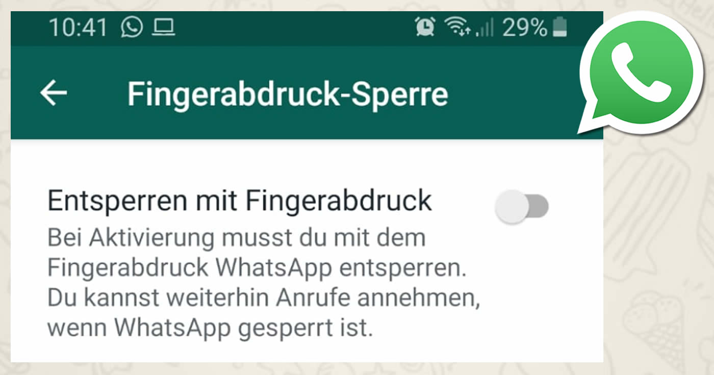 WhatsApp: Fingerprint-Sensor schützt Nachrichten