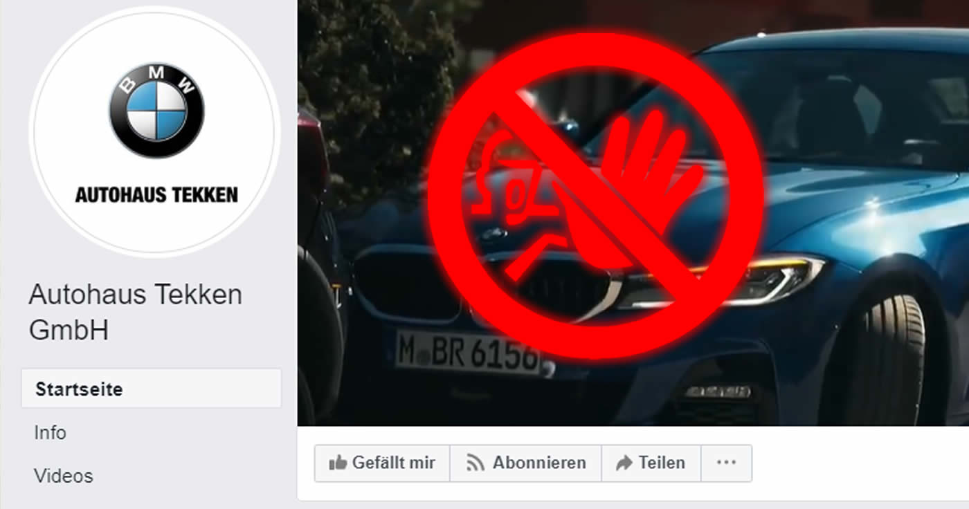 Die Facebookseite "Autohaus Tekken" verlost angeblich Autos