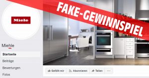 Gefälschte Miele-Seite auf Facebook verlost angeblich Waschmaschinen