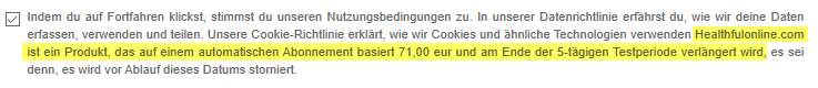 Das Kleingedruckte hat es in sich