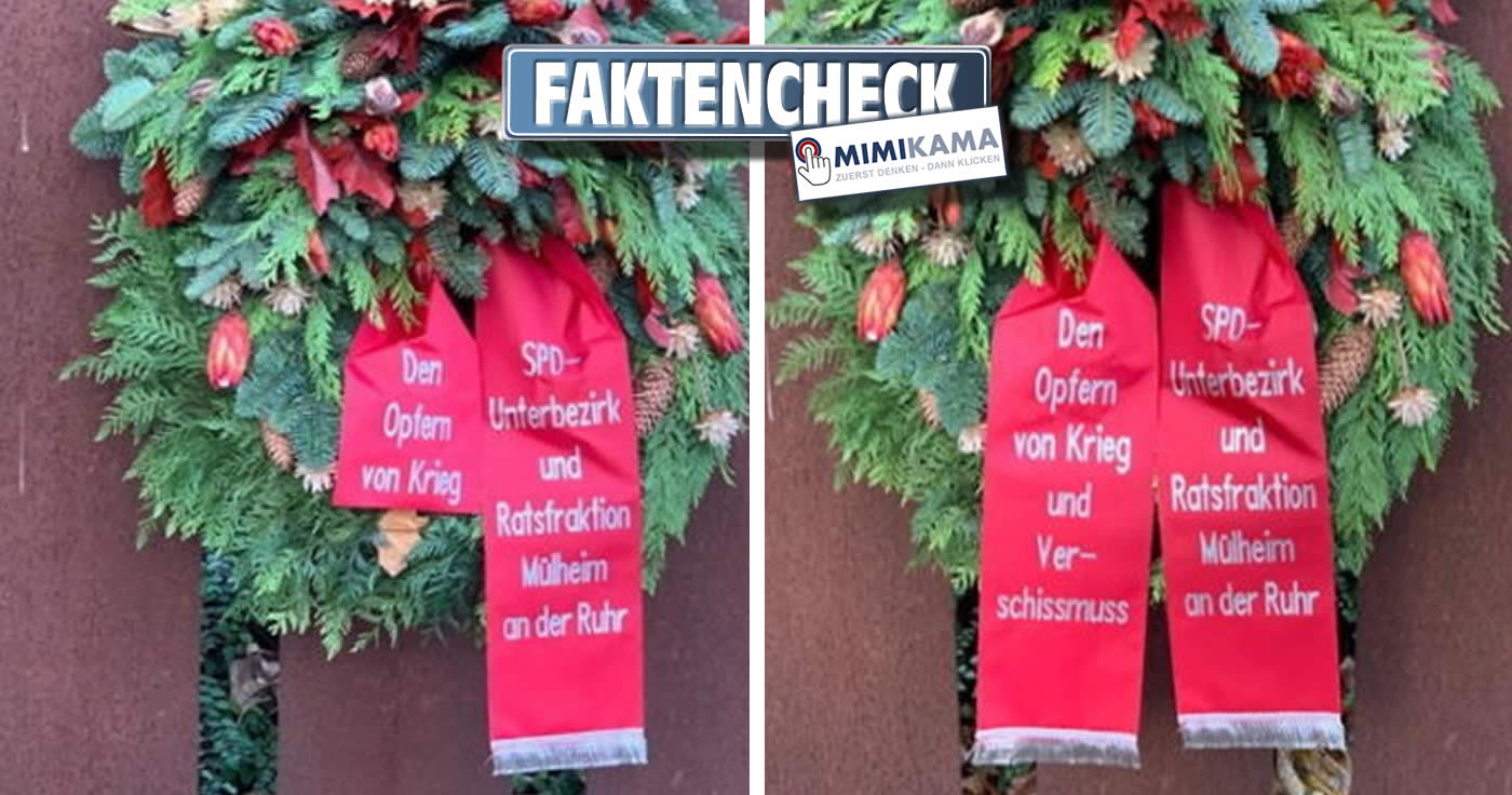 Die falsch bedruckte Trauerschleife der SPD