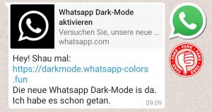 WhatsApp: Datensammler locken mit falschem „Dark Mode“