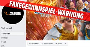 Fake: Die Facebook-Seite „Saturn AT“ ist gefälscht