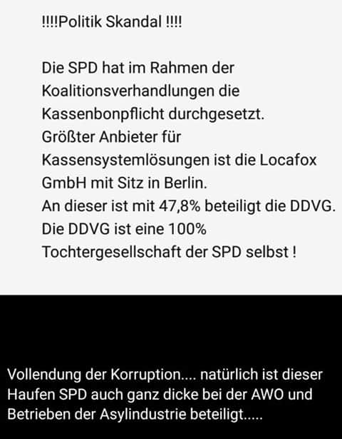 Das Sharepic über die Kassenbonpflicht