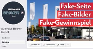 Facebook: “Autohaus Becker” lures users into a trap