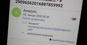 Amazon-Phishing: „[IHRE QUITTUNG] – ! erfolgreich verifiziert!“