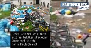 Faktencheck zu „Augsburg: Müll vor Asylantenheim“